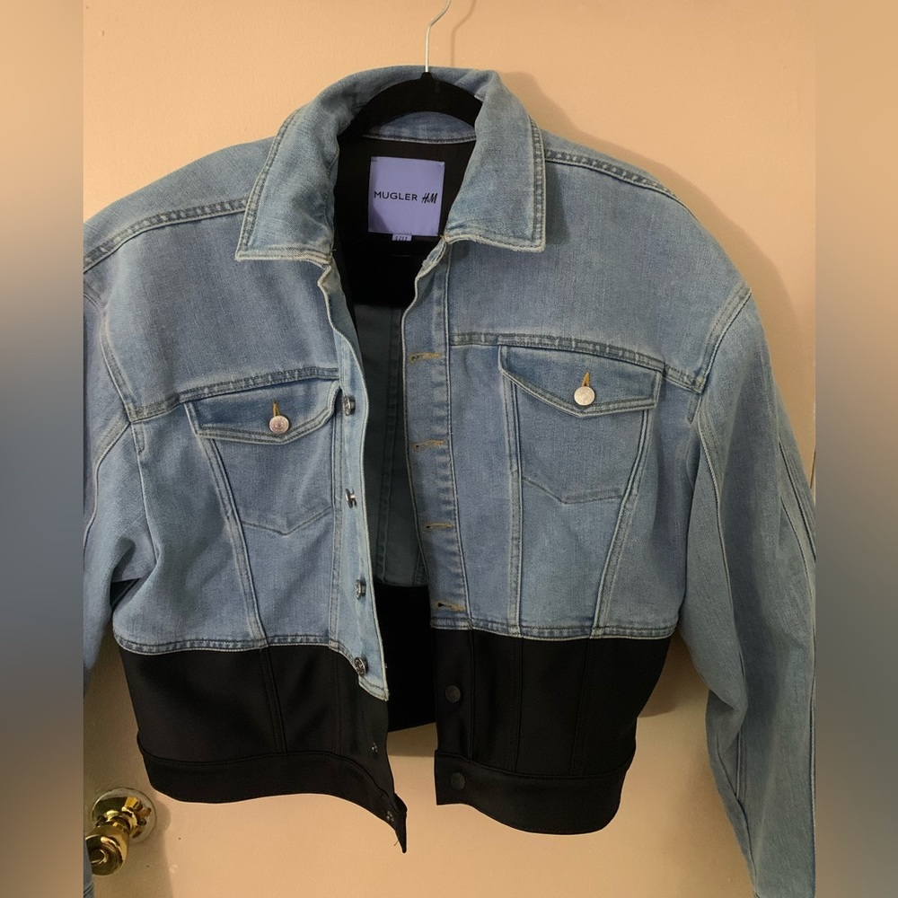 H&M x MUGLER collab denim jacket